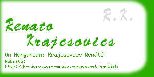 renato krajcsovics business card