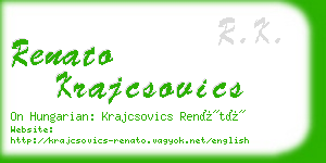 renato krajcsovics business card